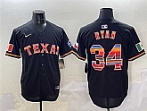 Men's Texas Rangers #34 Nolan Ryan Black Mexico Limited Stitched Jersey,baseball caps,new era cap wholesale,wholesale hats